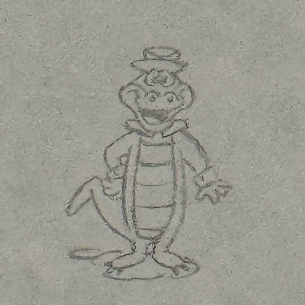 Rare Wally Gator Hanna-Barbera Animation Sketch‎ – Vintage Cartoon Art